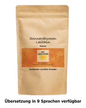 Load the image into the gallery viewer, Sunflower Lecithin Powder | Pure lecithin | produced in Germany | GMO-free | vegan