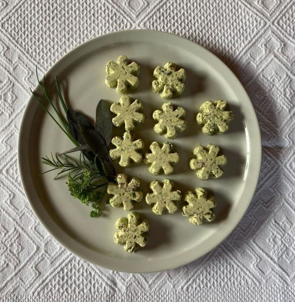 manteiga de ervas de alho caseira com lecitina de girassol