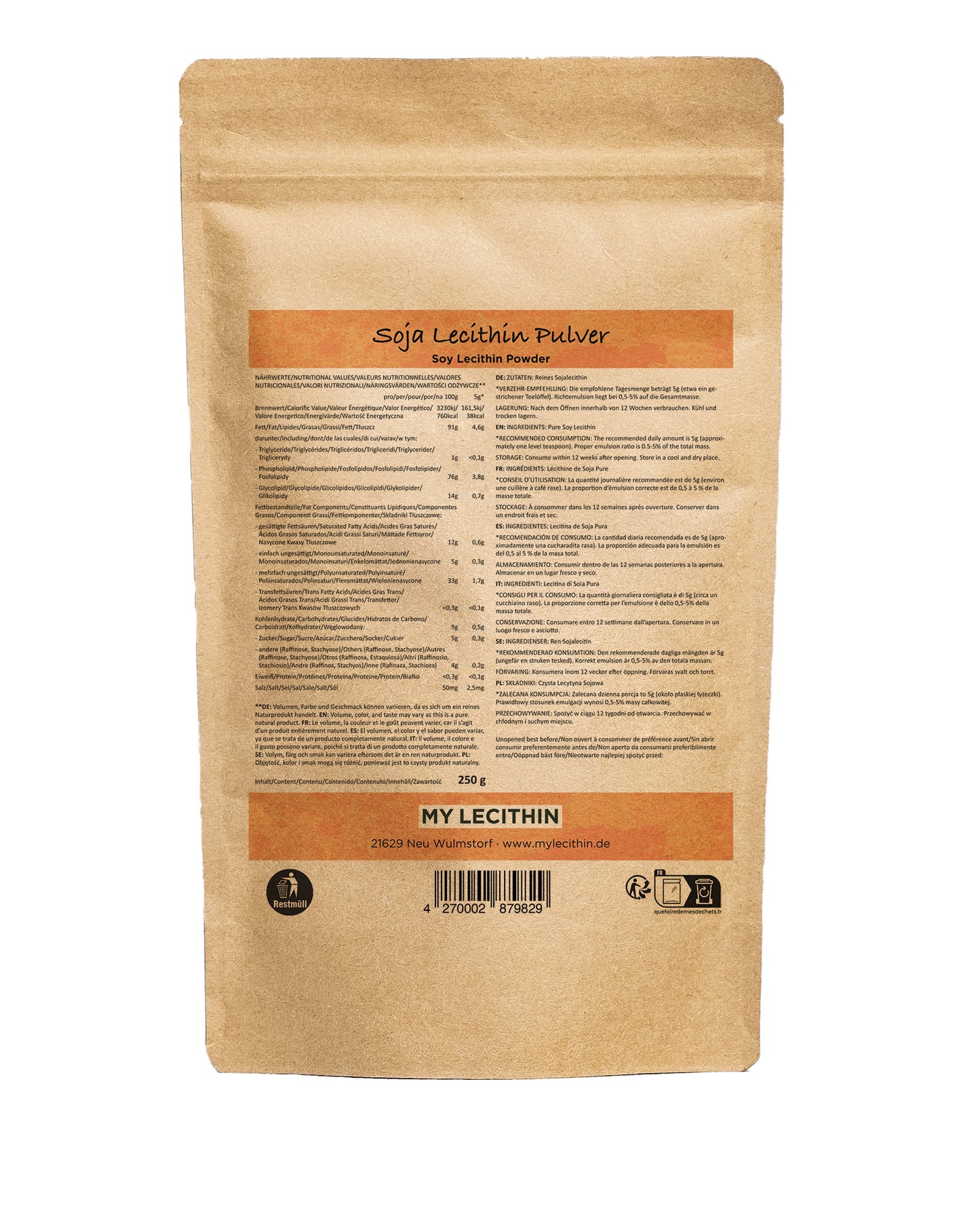 Soy Lecithin Powder | Pure lecithin | produced in Germany | GMO-free | vegan