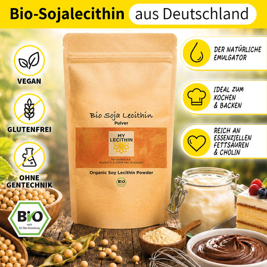 Bio Sojalecithin | Reinlecithin | hohe Bioverfügbarkeit | Qualität aus Deutschland | vegan