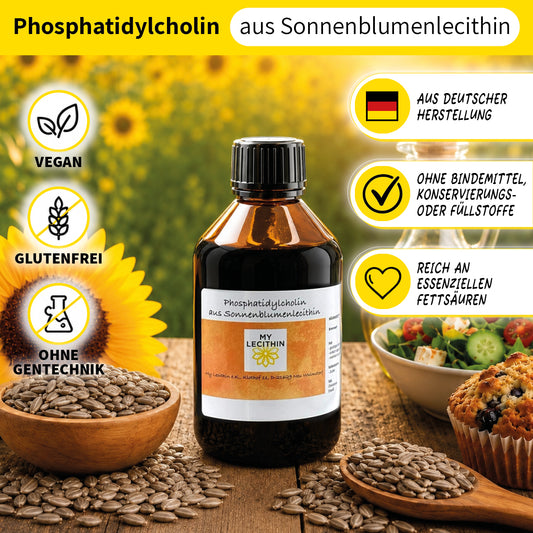 Phosphatidylcholin flüssig aus Sonnenblumenlecithin - 30% konzentriert