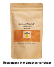 Lade das Bild in den Galerie-Viewer, Sonnenblumen-Lecithin Granulat | produziert in Deutschland | gentechnikfrei | vegan

